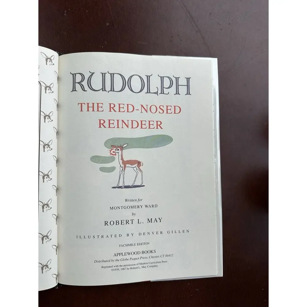 Rudolph the Red-Nosed Reindeer Robert L. May Hardcover Facsimile Edition Classic